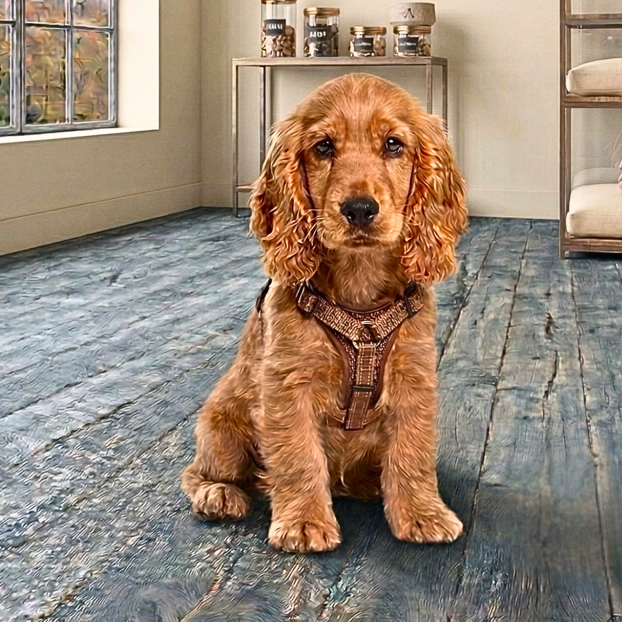 Dog photo before background removal