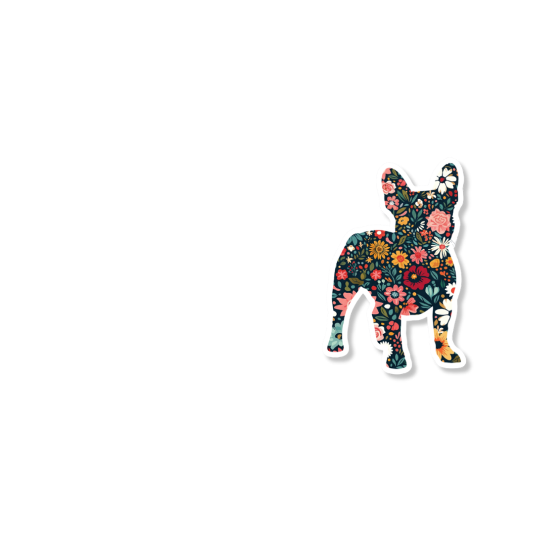 Woofyful personalized dog sticker in Floral style