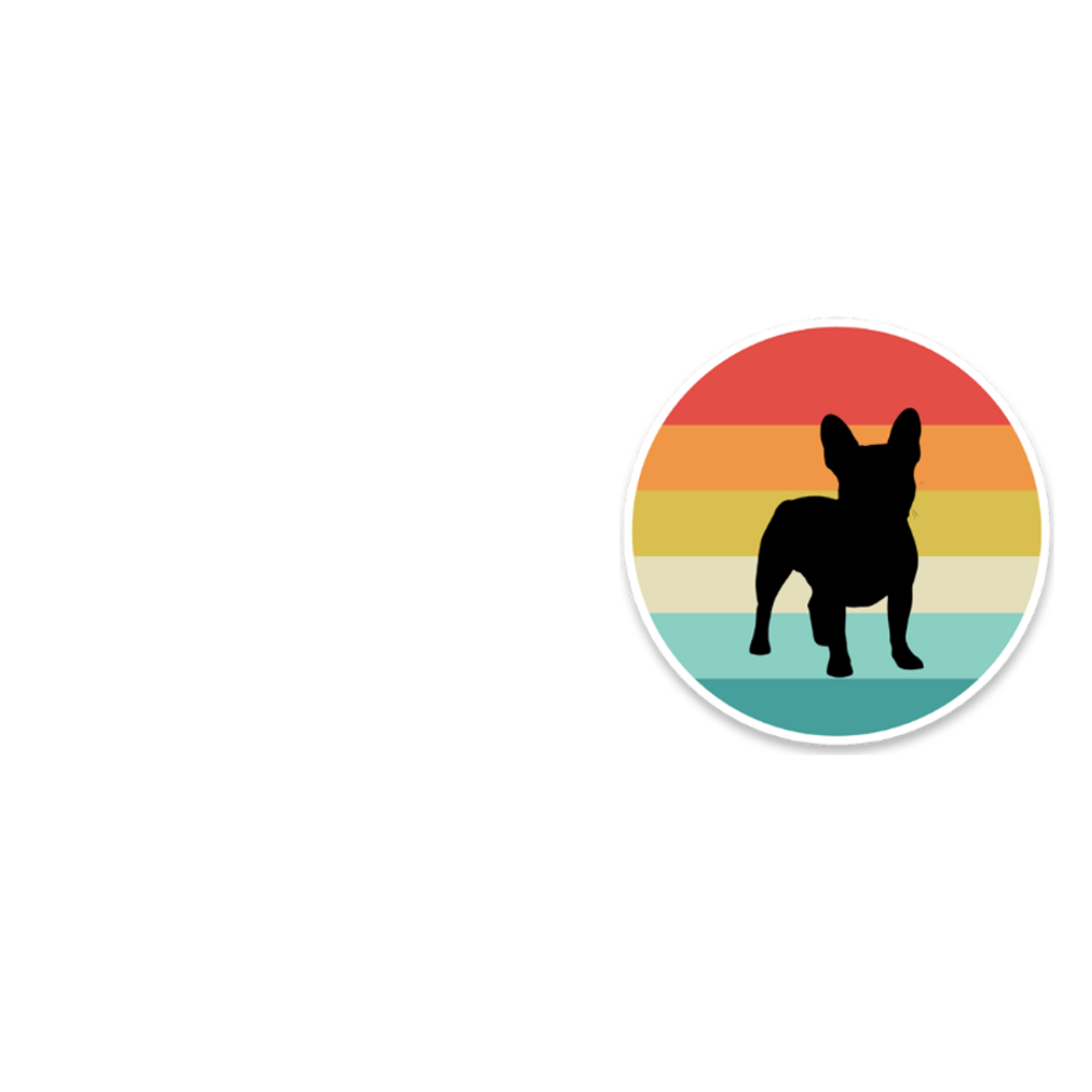 Woofyful personalized dog sticker in Sunset style